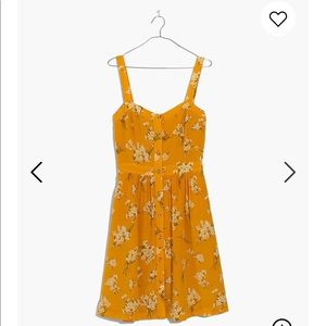 Madewell Silk Fleur Bow-Back Dress